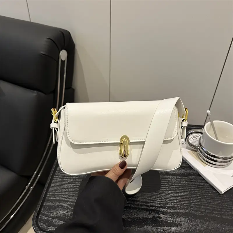 Women's Yellow Leather Shoulder Bag 2025 Summer - Image 7