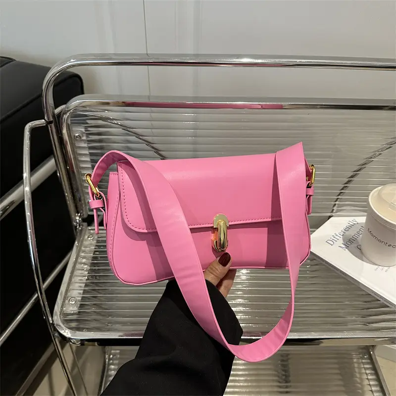 Women's Yellow Leather Shoulder Bag 2025 Summer - Image 9
