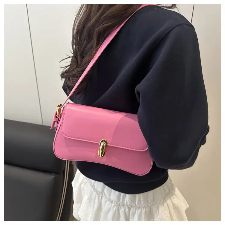 Women's Yellow Leather Shoulder Bag 2025 Summer — feature 11