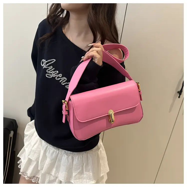 Women's Yellow Leather Shoulder Bag 2025 Summer — feature 12