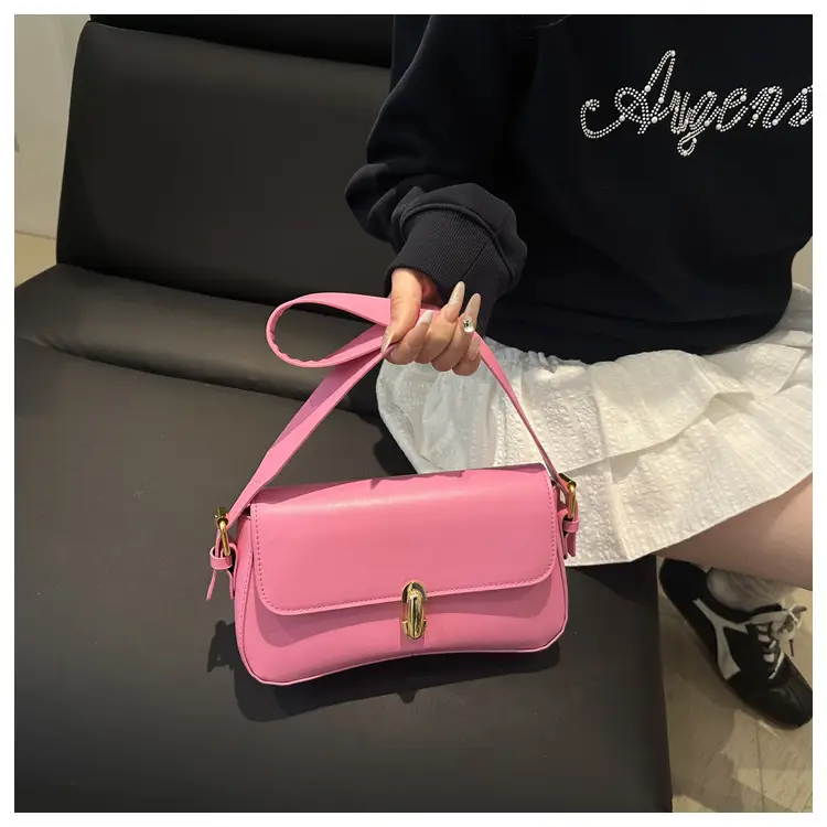 Women's Yellow Leather Shoulder Bag 2025 Summer — feature 13