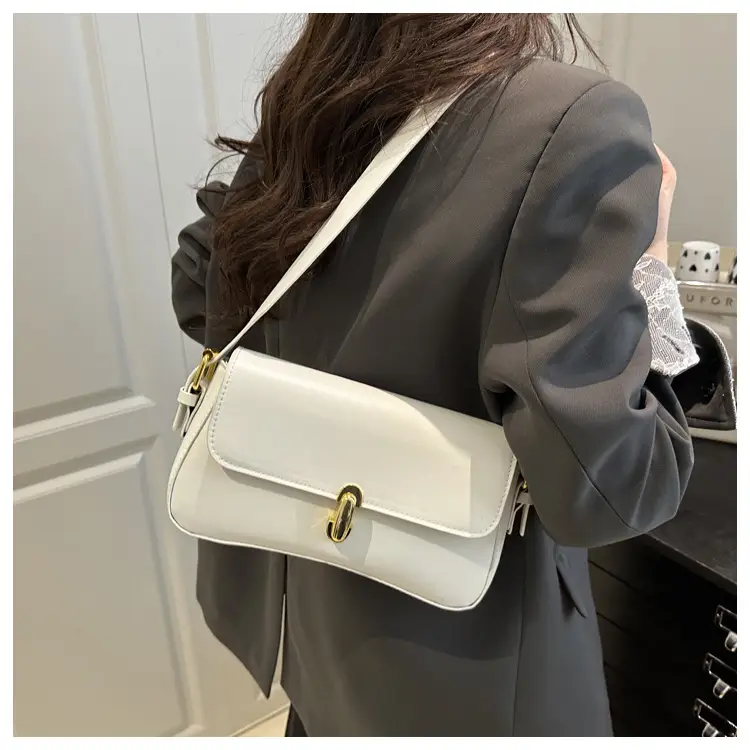 Women's Yellow Leather Shoulder Bag 2025 Summer — feature 16