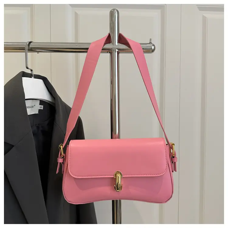 Women's Yellow Leather Shoulder Bag 2025 Summer — feature 23
