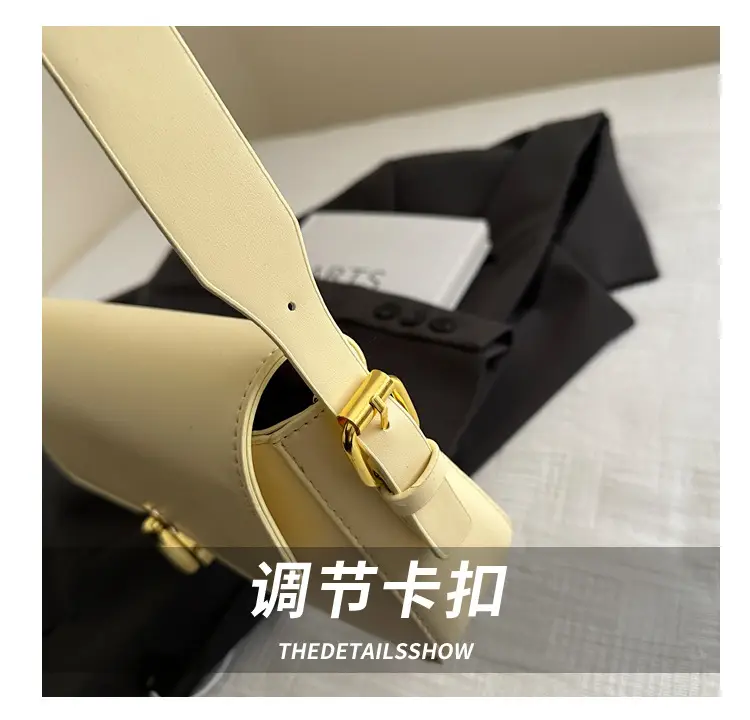Women's Yellow Leather Shoulder Bag 2025 Summer — feature 5