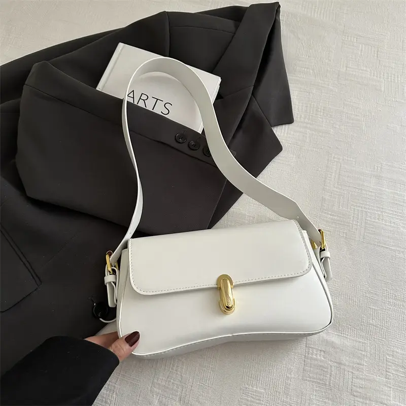 Women's Yellow Leather Shoulder Bag 2025 Summer - Image 2