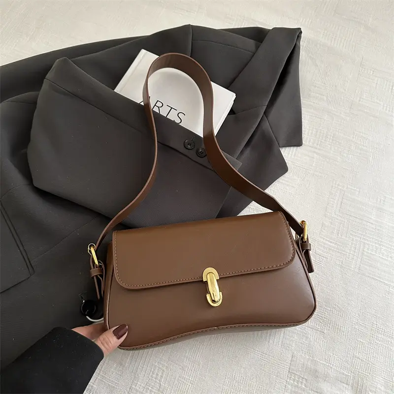 Women's Yellow Leather Shoulder Bag 2025 Summer - Image 5