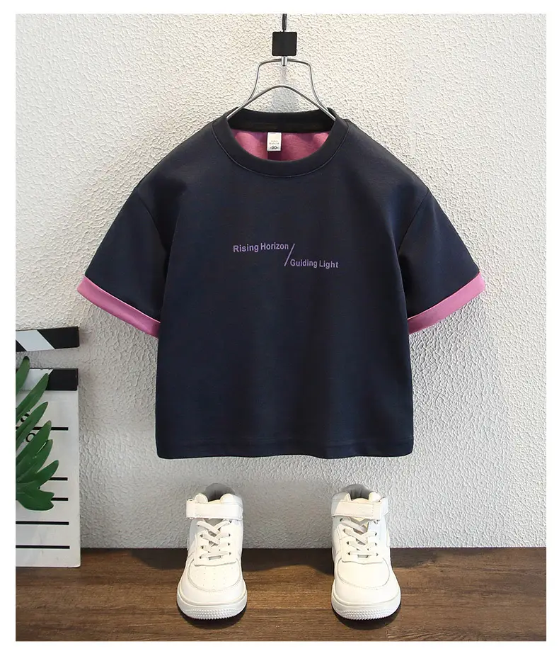 Children Navy T-Shirt Shorts Set Summer 2025 — feature 7