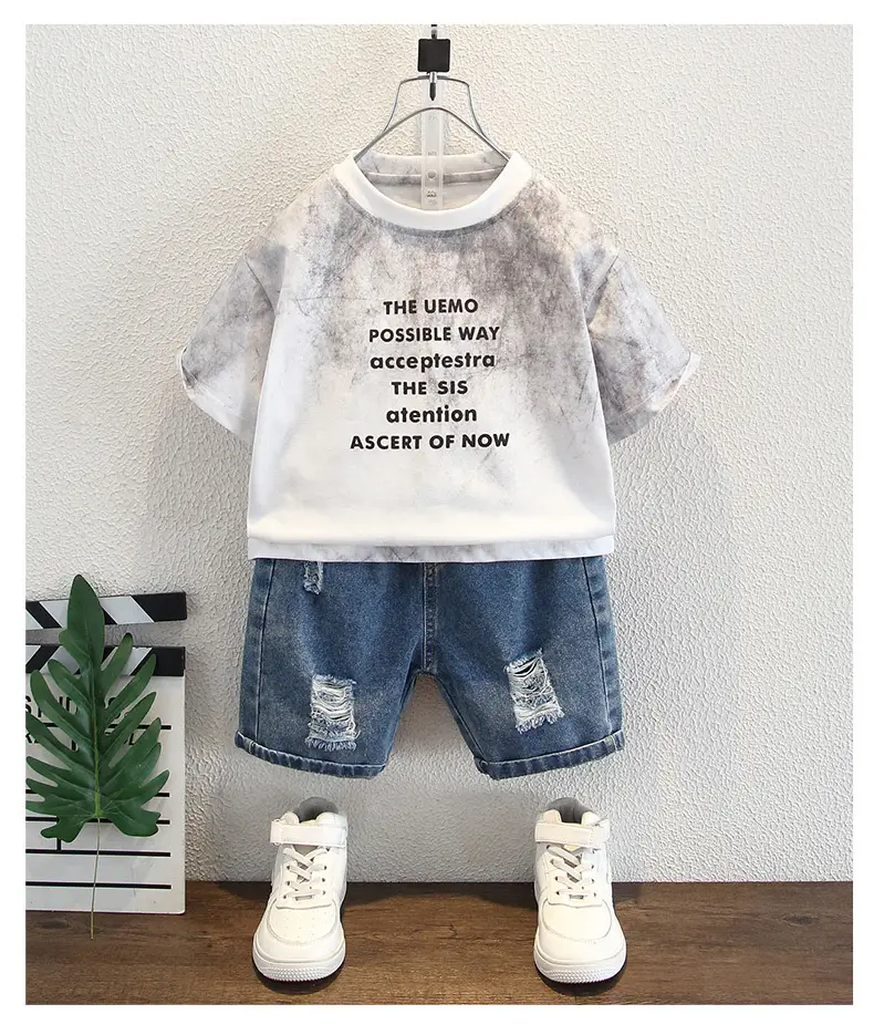 Boys Tie-Dye Short Sleeve T-Shirt Suit Summer 2025 — feature 9