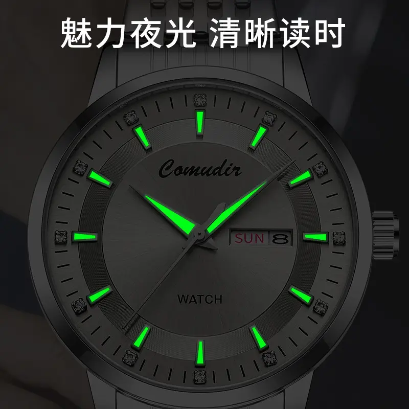Men's Hollow Luminous Dual Calendar Watch - Image 4