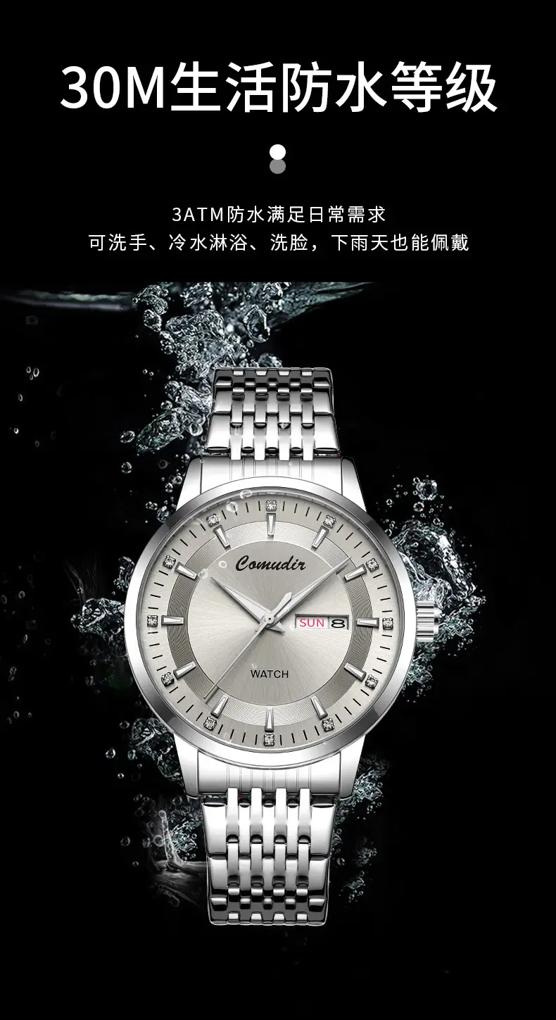 Men's Hollow Luminous Dual Calendar Watch — feature 11