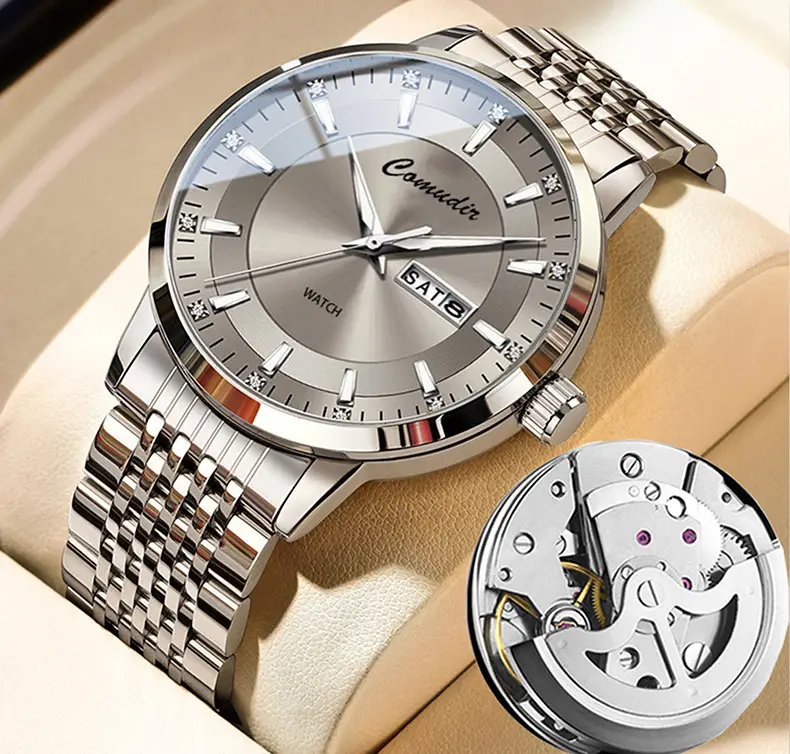 Men's Hollow Luminous Dual Calendar Watch — feature 13