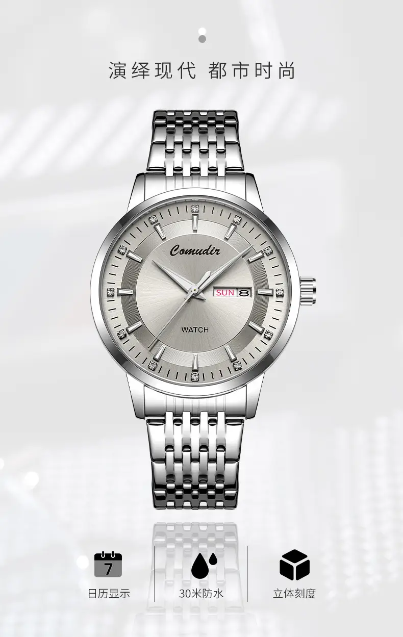 Men's Hollow Luminous Dual Calendar Watch — feature 3