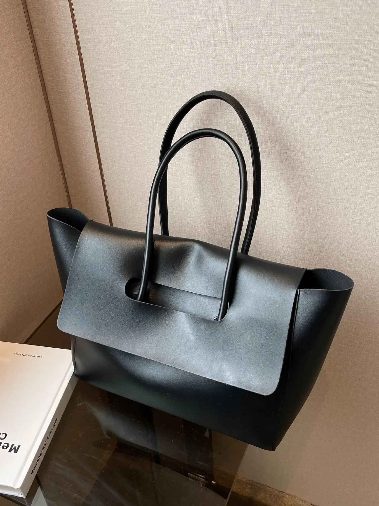 Korean Style Brown Leather Shoulder Tote Bag 2025 - Image 7