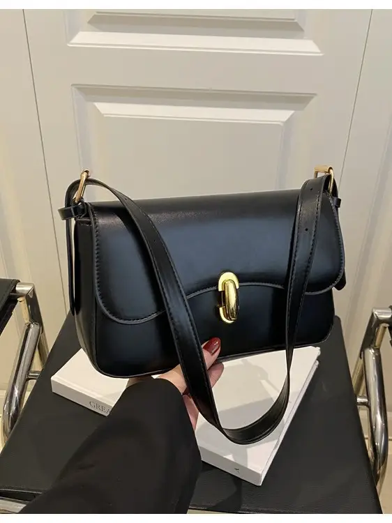 Simple Large Capacity Lock 2025 Summer New Western Style Korean Style Simple Fashion Crossbody Shoulder Small Square Bag - Image 8