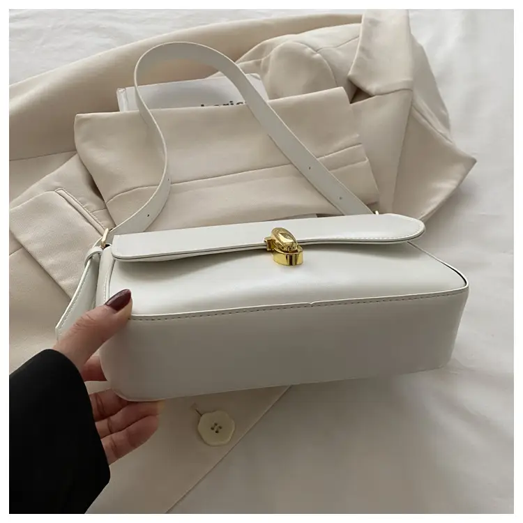 Simple Large Capacity Lock 2025 Summer New Western Style Korean Style Simple Fashion Crossbody Shoulder Small Square Bag — feature 36