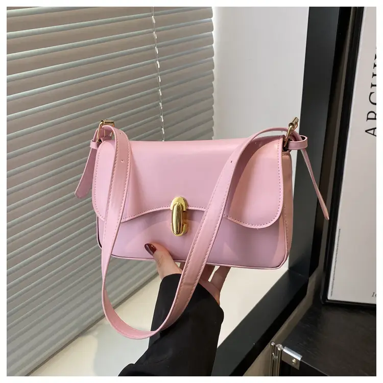 Simple Large Capacity Lock 2025 Summer New Western Style Korean Style Simple Fashion Crossbody Shoulder Small Square Bag — feature 46
