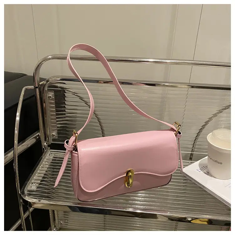 Simple Large Capacity Lock 2025 Summer New Western Style Korean Style Simple Fashion Crossbody Shoulder Small Square Bag — feature 9