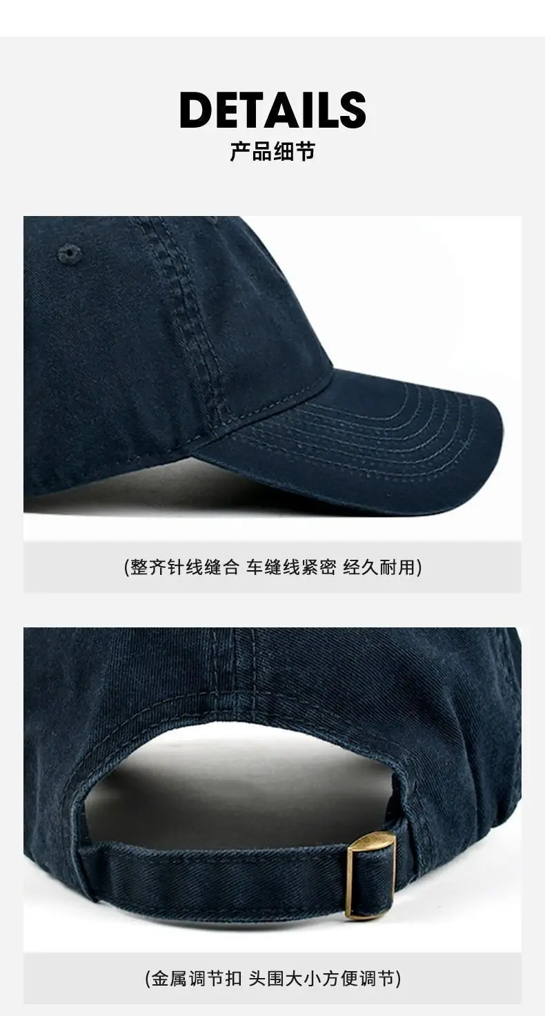 Men's White Baseball Cap with Curved Brim — feature 5