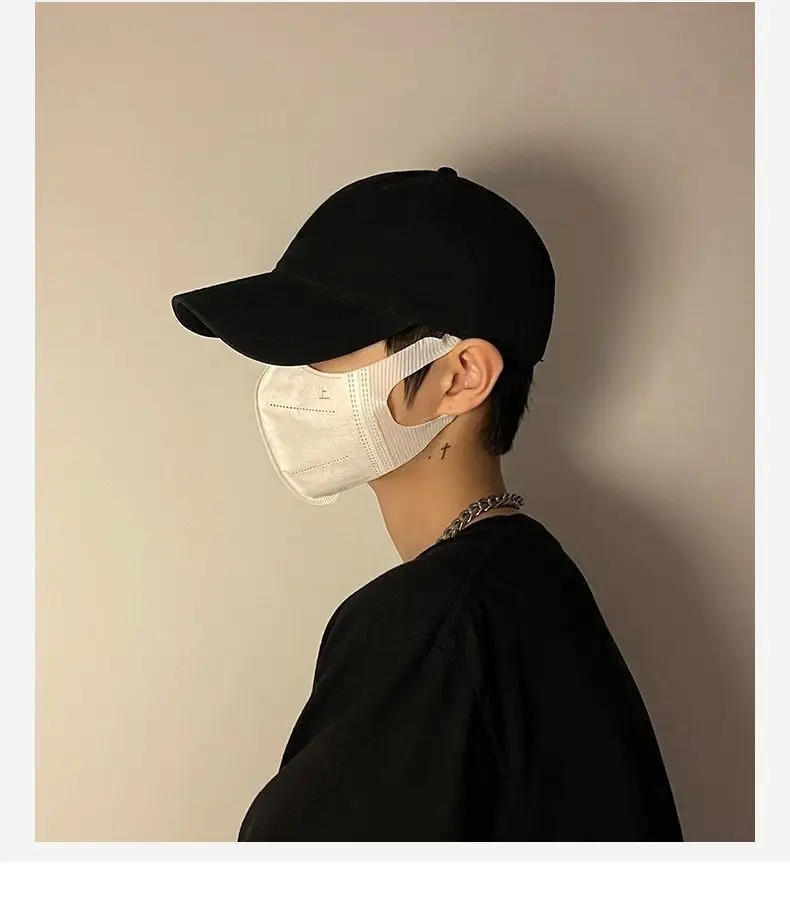 Men's White Baseball Cap with Curved Brim — feature 9