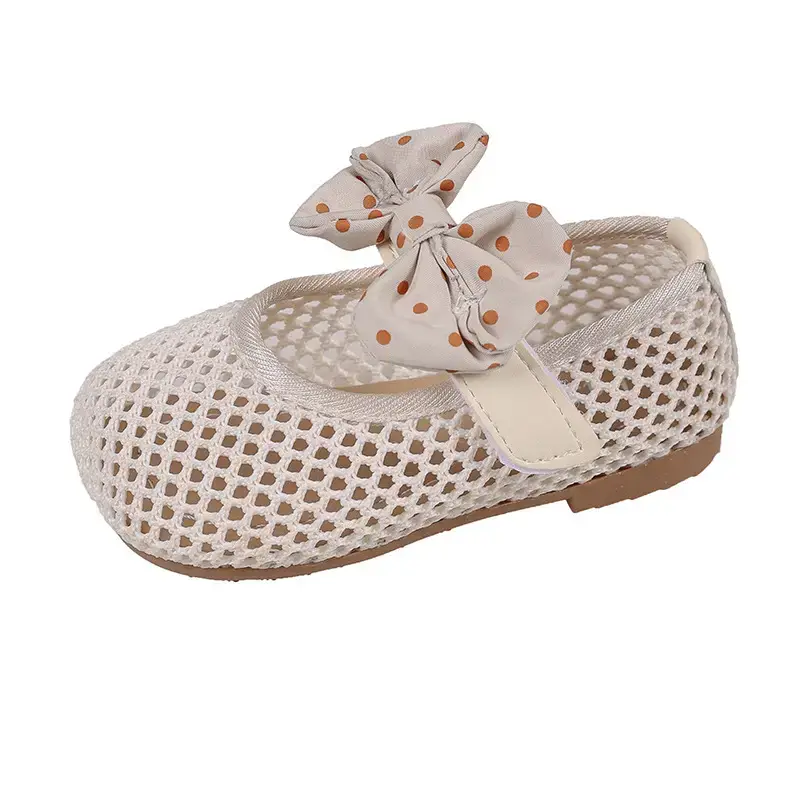 Girls Mesh Sandals Princess Bow Spring Summer