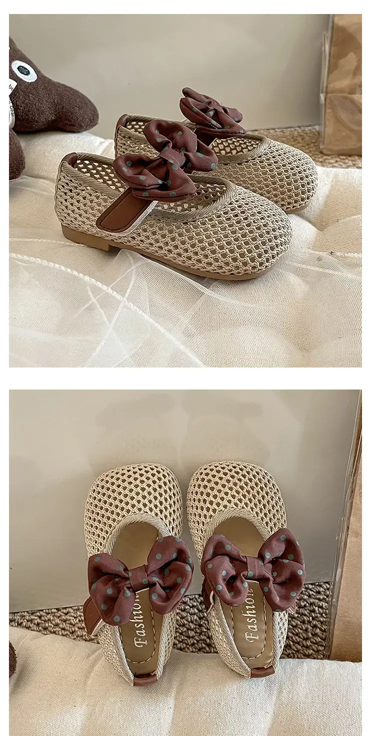 Girls Mesh Sandals Princess Bow Spring Summer — feature 10