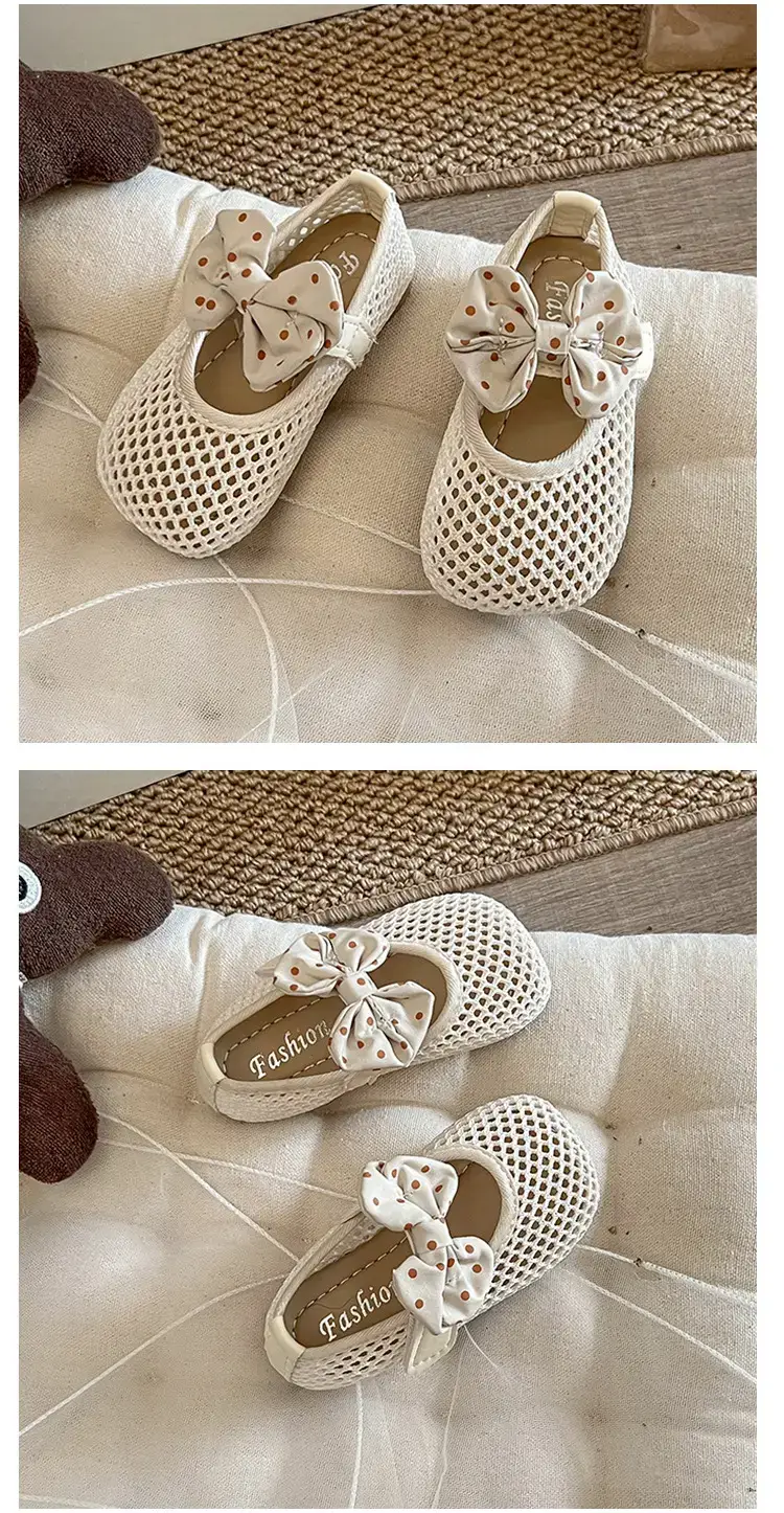 Girls Mesh Sandals Princess Bow Spring Summer — feature 7