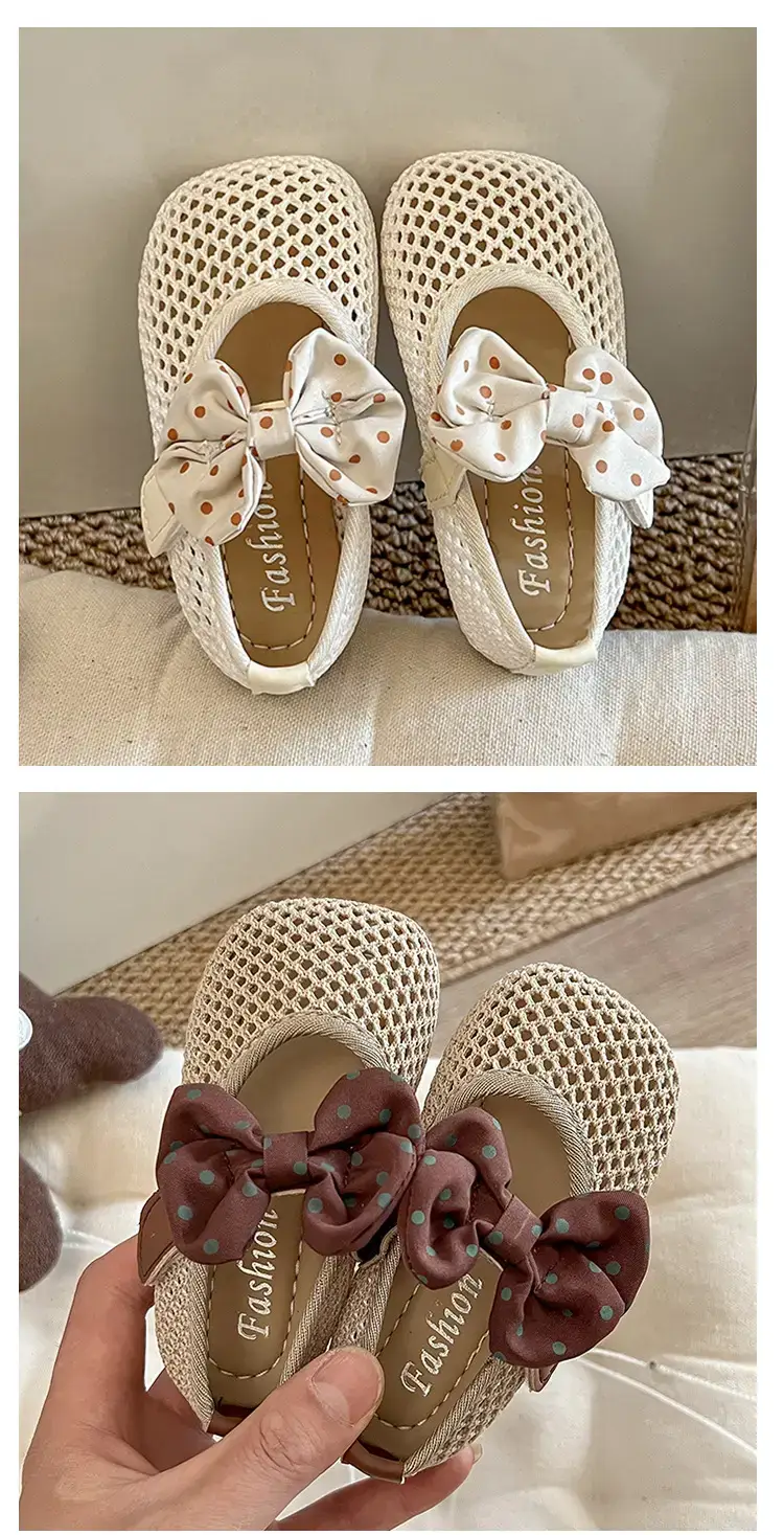 Girls Mesh Sandals Princess Bow Spring Summer — feature 8