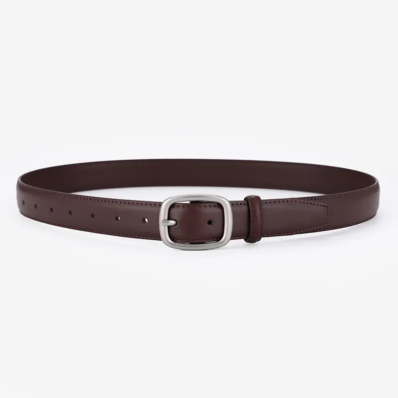 Women's Genuine Leather Belt Brown Cowhide Business Casual