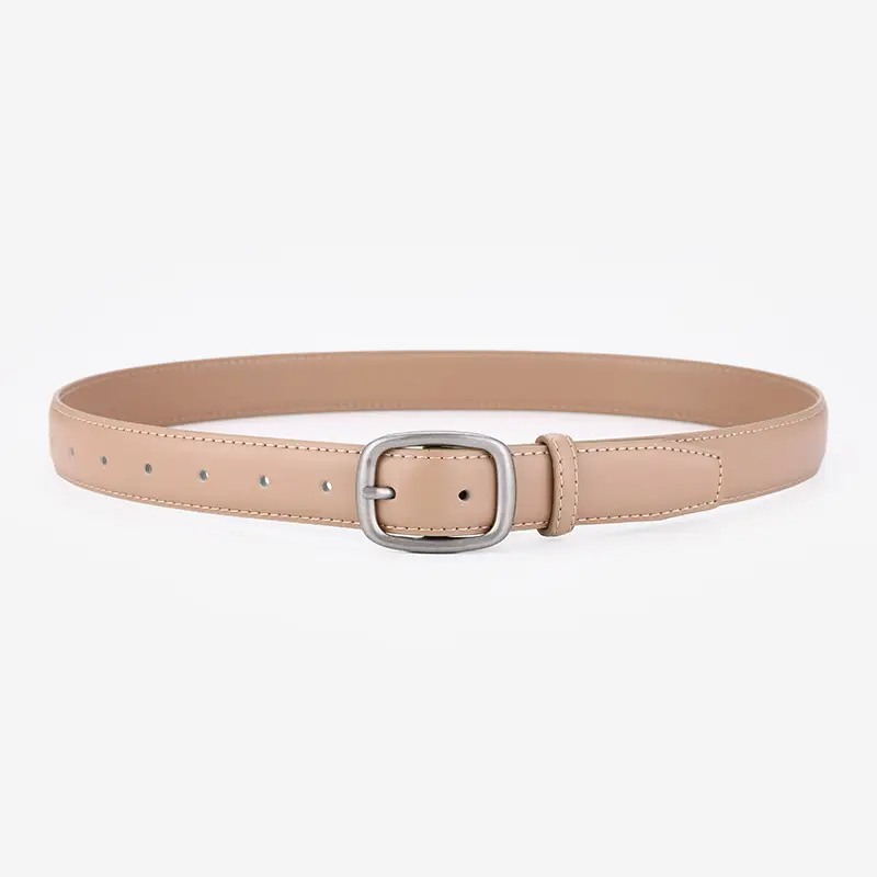 Women's Genuine Leather Belt Brown Cowhide Business Casual
