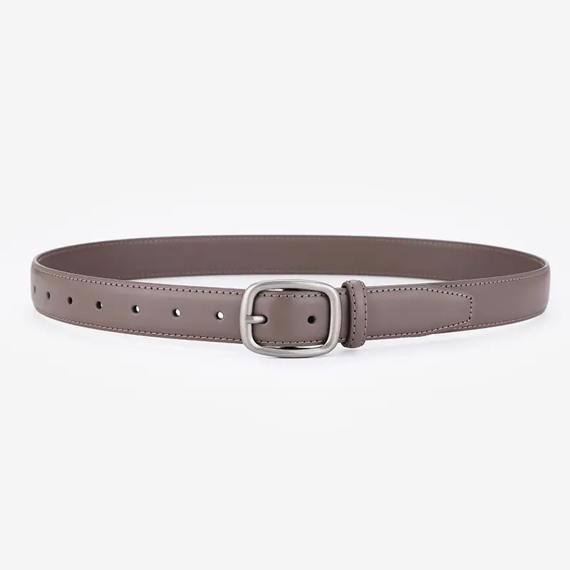 Women's Genuine Leather Belt Brown Cowhide Business Casual