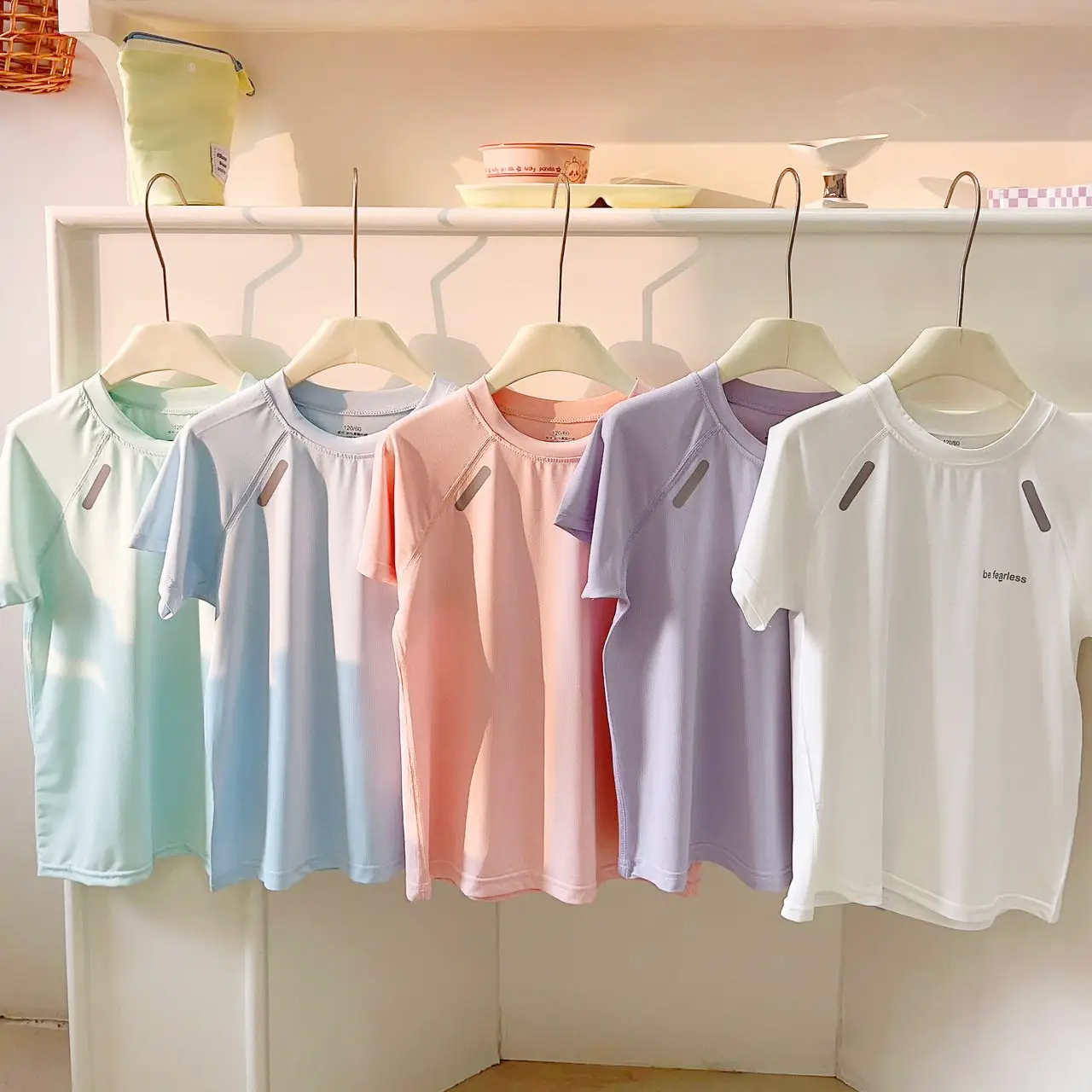 2026 Kids Summer T-Shirt Ice Silk Mesh Boys Sportswear