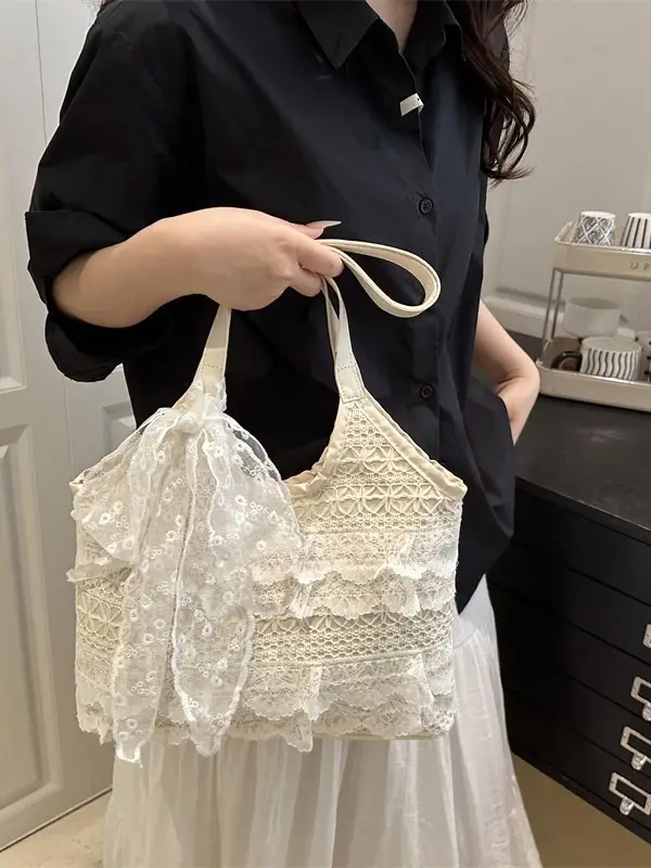 Fairy Lace Mesh Shoulder Bag Women's Large Capacity - Image 3