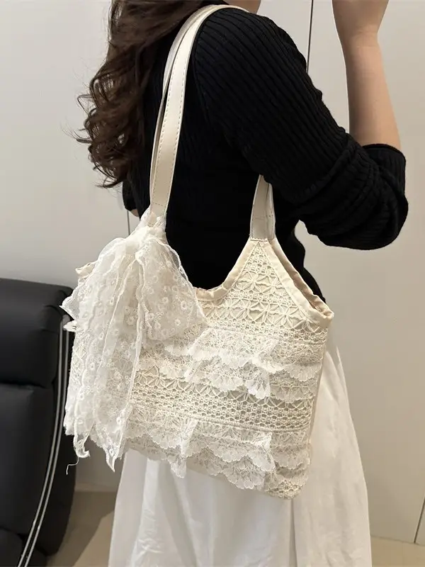 Fairy Lace Mesh Shoulder Bag Women's Large Capacity - Image 4