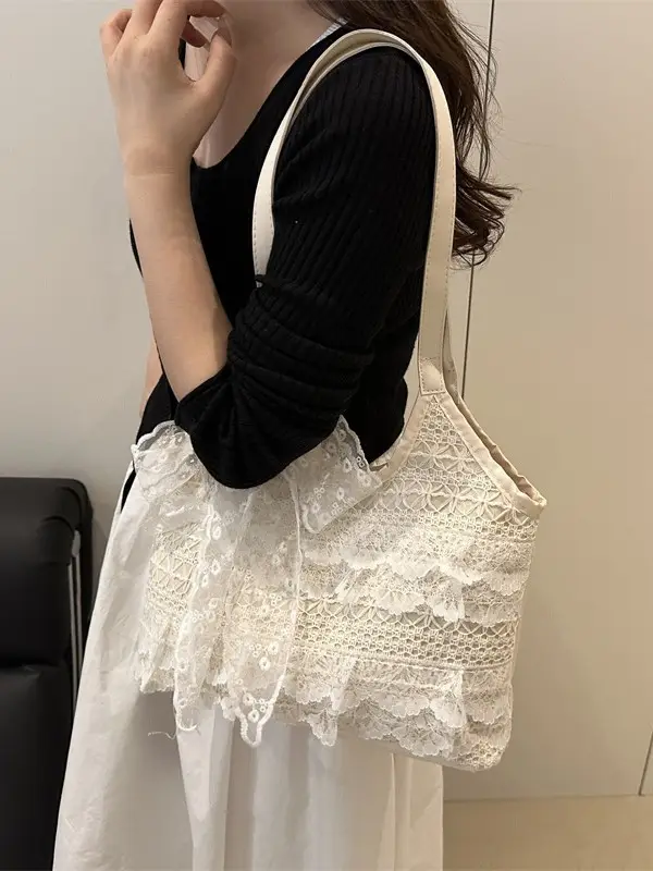 Fairy Lace Mesh Shoulder Bag Women's Large Capacity - Image 5