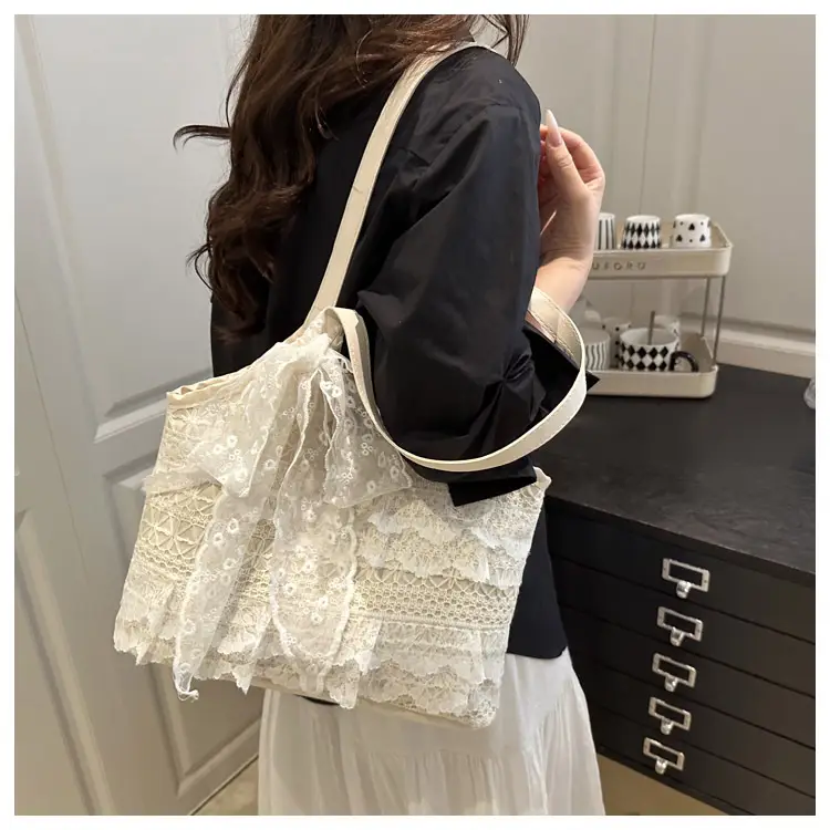 Fairy Lace Mesh Shoulder Bag Women's Large Capacity — feature 10