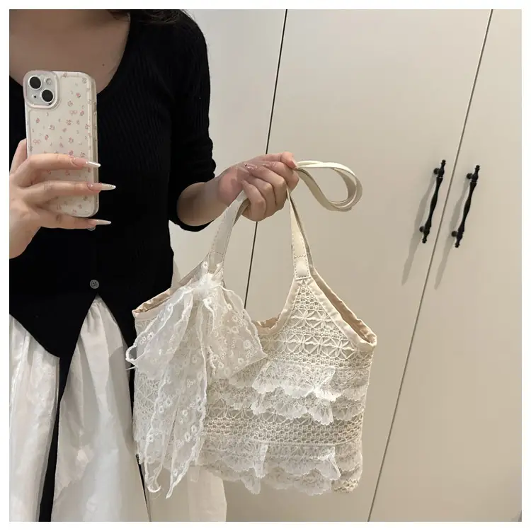 Fairy Lace Mesh Shoulder Bag Women's Large Capacity — feature 12
