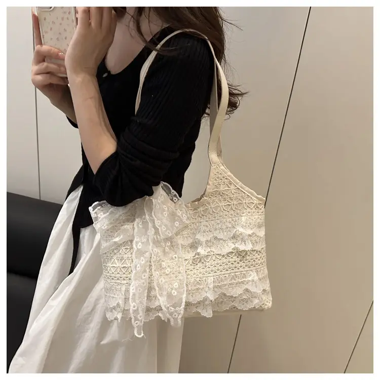 Fairy Lace Mesh Shoulder Bag Women's Large Capacity — feature 15