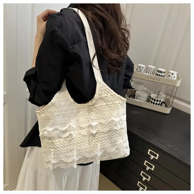 Fairy Lace Mesh Shoulder Bag Women's Large Capacity — feature 7