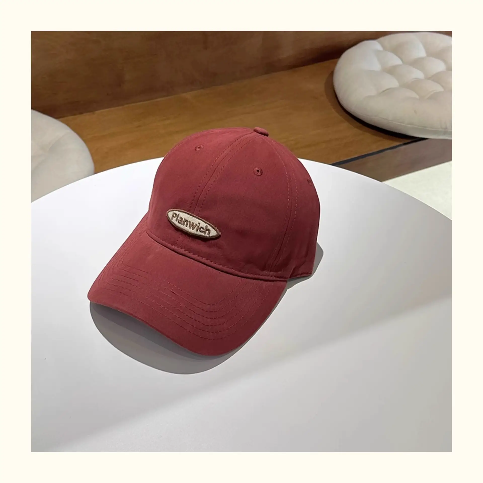 Women Japanese Style Baseball Cap Red Duckbill — feature 11