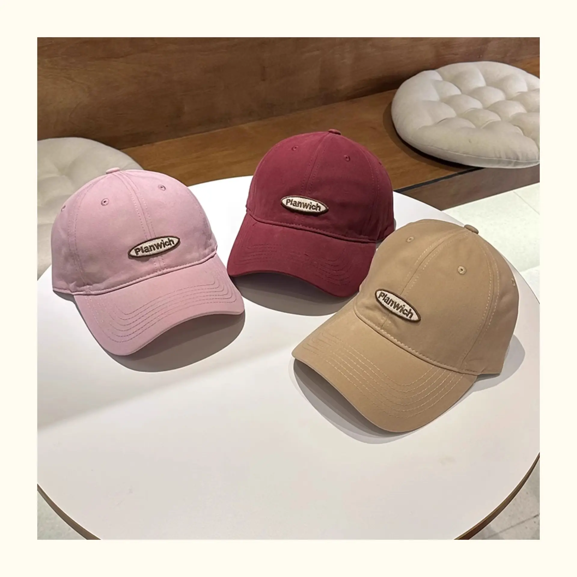 Women Japanese Style Baseball Cap Red Duckbill — feature 9