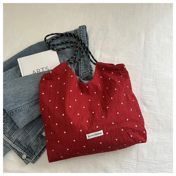 Red Polka Dot Shoulder Bag for Women College Students — feature 12
