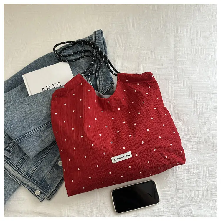 Red Polka Dot Shoulder Bag for Women College Students — feature 13