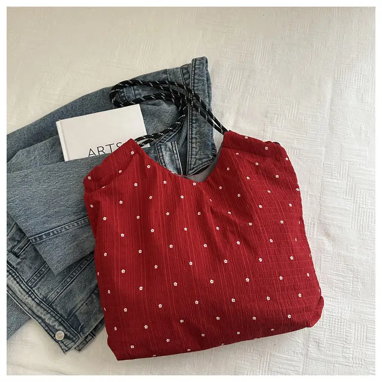 Red Polka Dot Shoulder Bag for Women College Students — feature 14