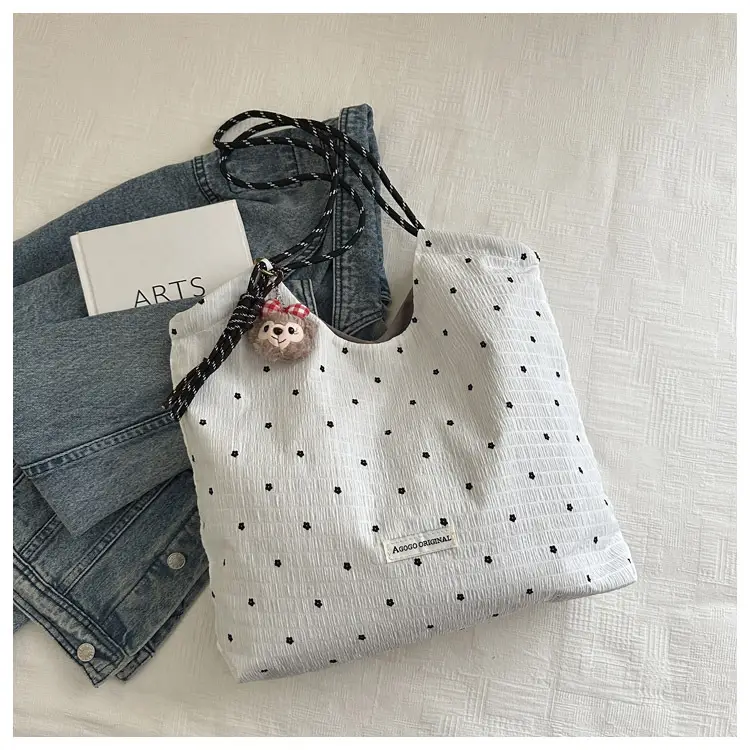 Red Polka Dot Shoulder Bag for Women College Students — feature 19