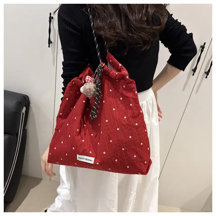 Red Polka Dot Shoulder Bag for Women College Students — feature 22