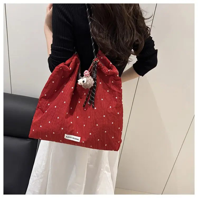 Red Polka Dot Shoulder Bag for Women College Students — feature 23