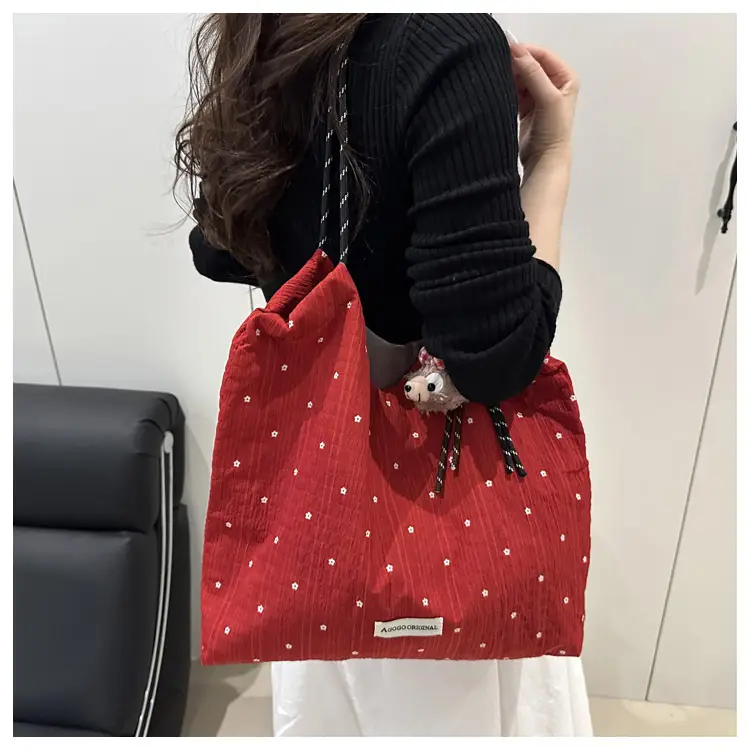 Red Polka Dot Shoulder Bag for Women College Students — feature 24