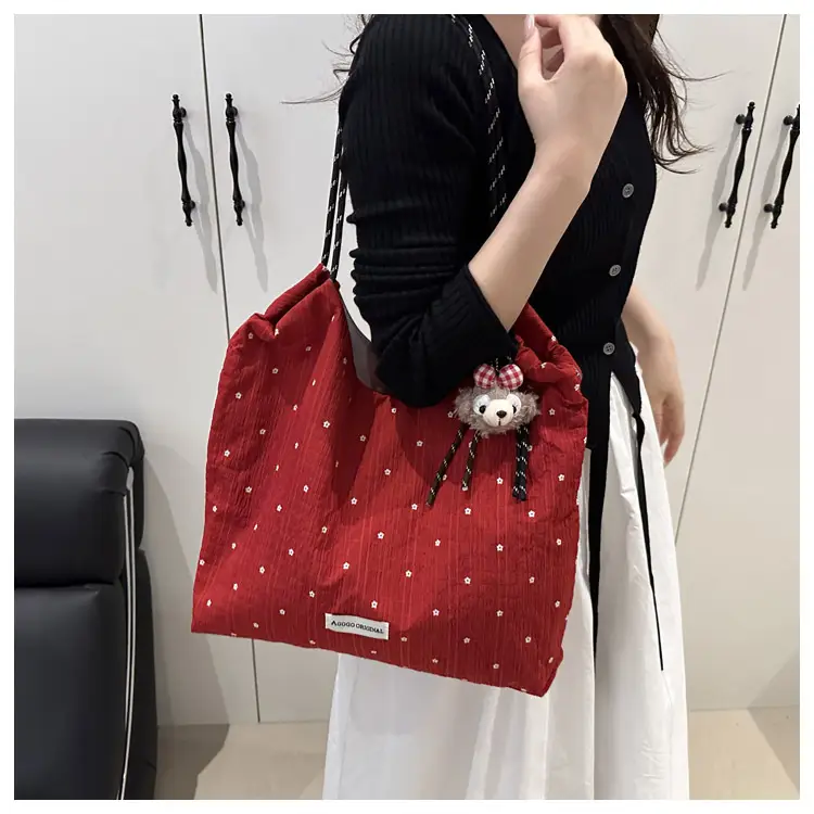 Red Polka Dot Shoulder Bag for Women College Students — feature 47