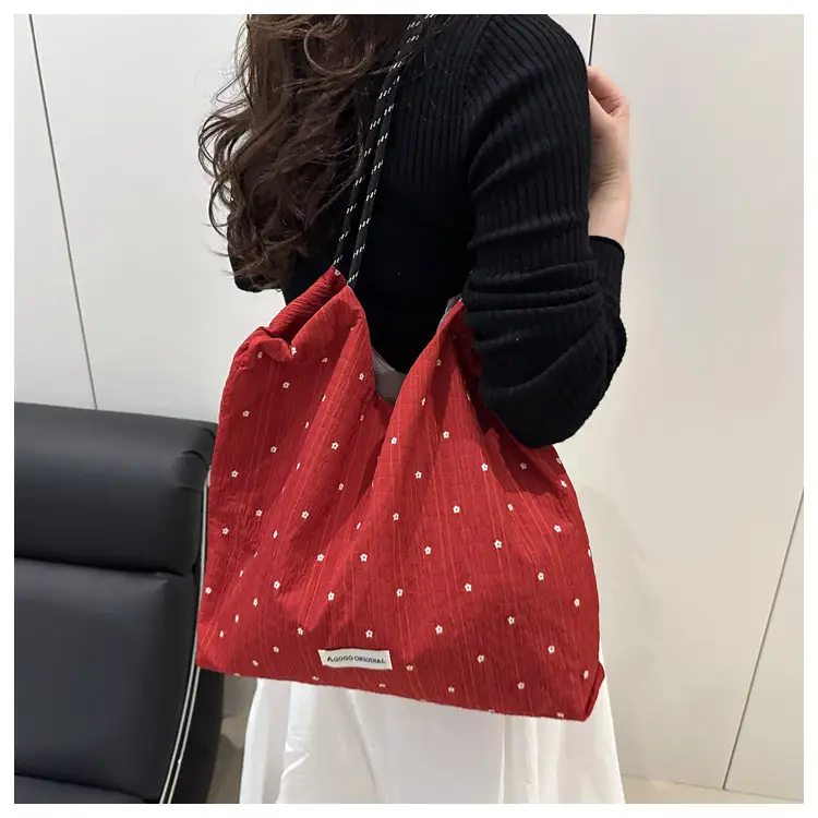 Red Polka Dot Shoulder Bag for Women College Students — feature 48