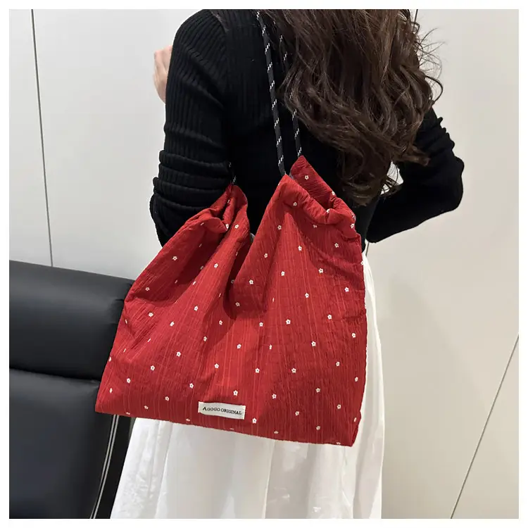 Red Polka Dot Shoulder Bag for Women College Students — feature 49